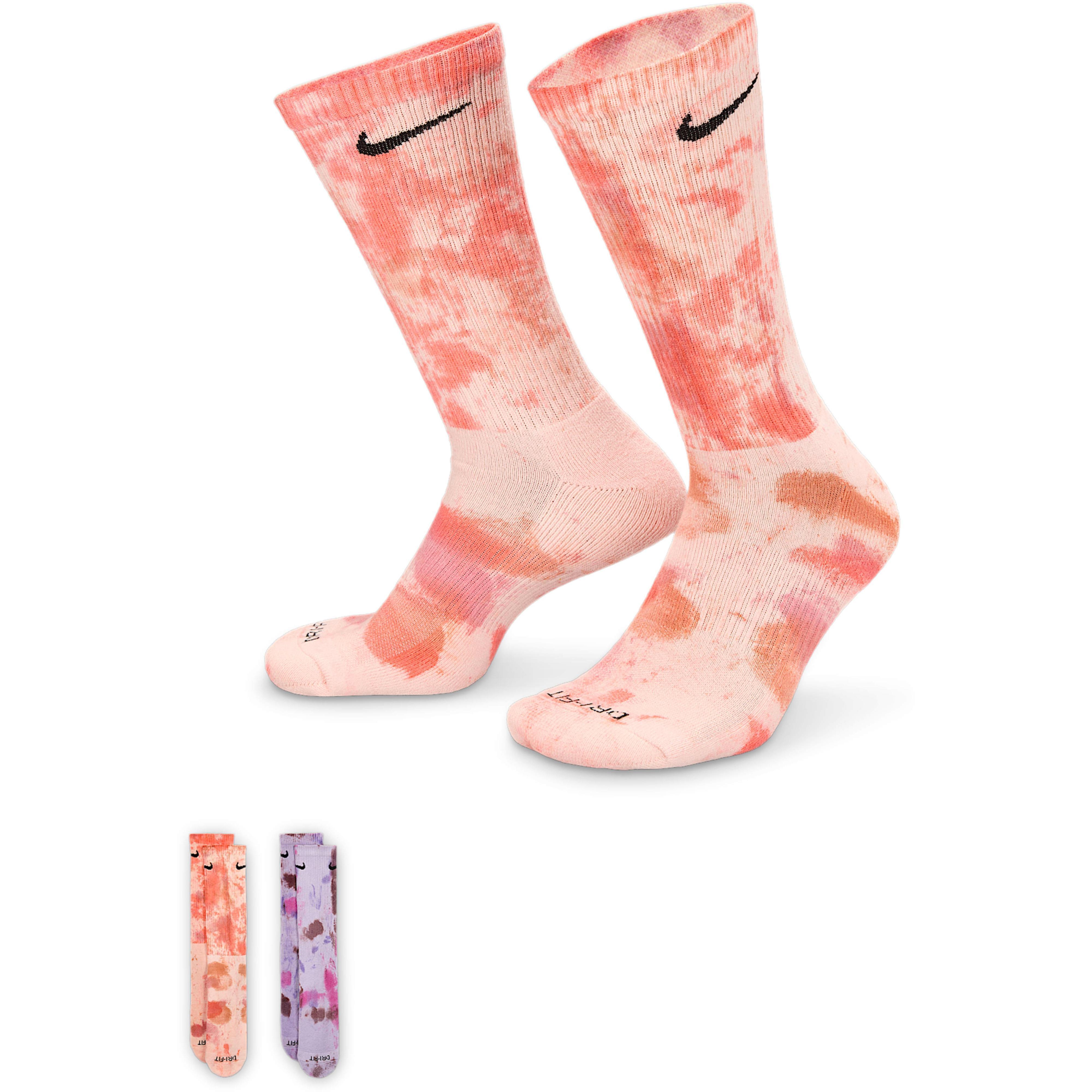 Набор двух пар носков Nike U Nk Ed Csh Crw 2p 144 Clrsplh FJ0747-907 S персиковые/сиреневые фото 1