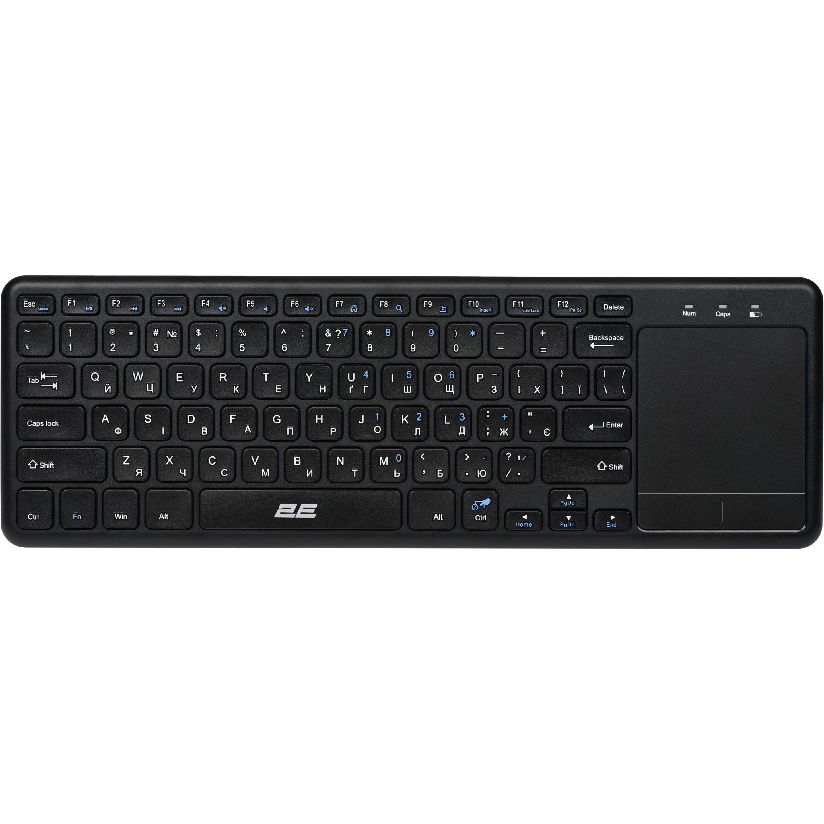 Клавіатура 2E KT100 78key, WL, EN/UK, Black (2E-KT100WB_UA)фото1