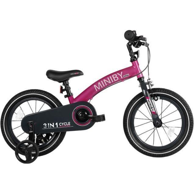 Велосипед-беговел QPLAY Miniby 3-в-1 розовый (CB01MiniByPink)