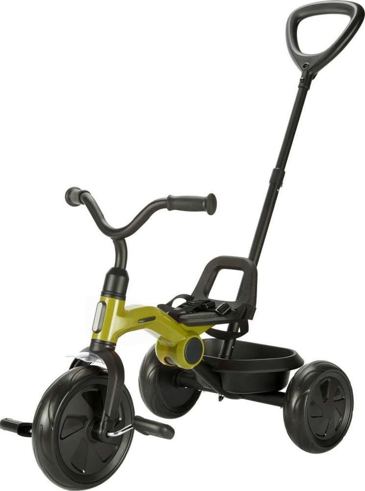 Велосипед трехколесный QPLAY Ant+ с родительской ручкой складной салатовый (T190-2Ant+Green)