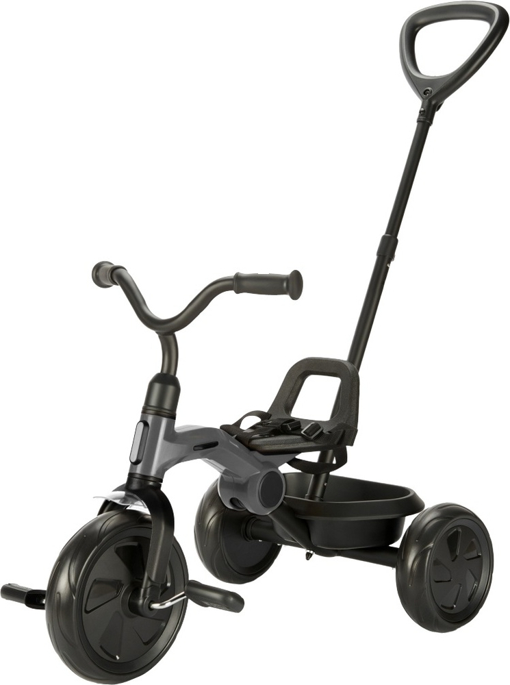 Велосипед трехколесный QPLAY Ant+ с родительской ручкой складной темно-серый (T190-2Ant+Grey)