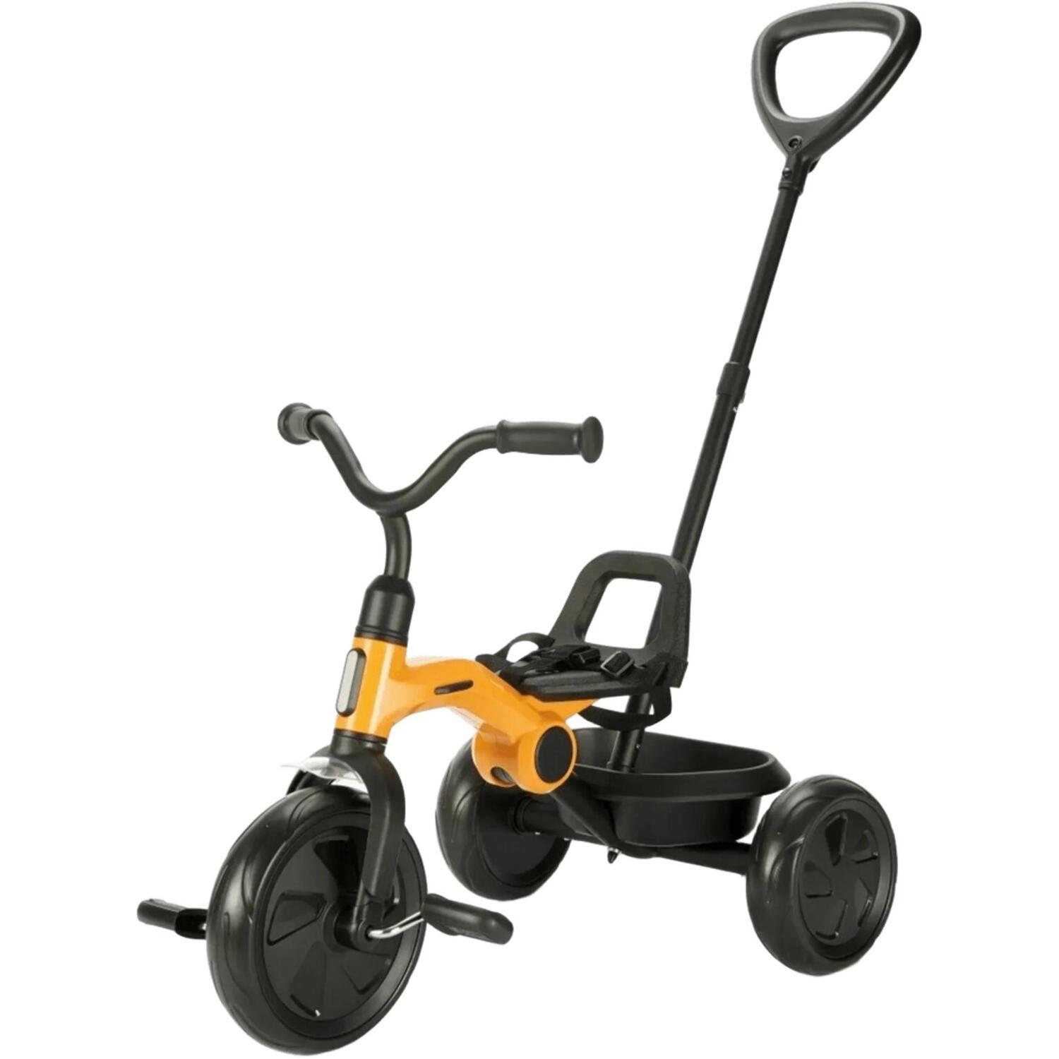 Велосипед трехколесный QPLAY Ant+ с родительской ручкой складной желтый (T190-2Ant+Yellow)