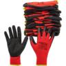 Перчатки рабочие Neo Tools, комплект 12шт, р.10, красно-черные (97-645-10)