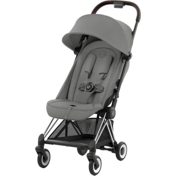 

Коляска CYBEX Coya Chrome Dark Brown Mirage Grey серая (522004395)