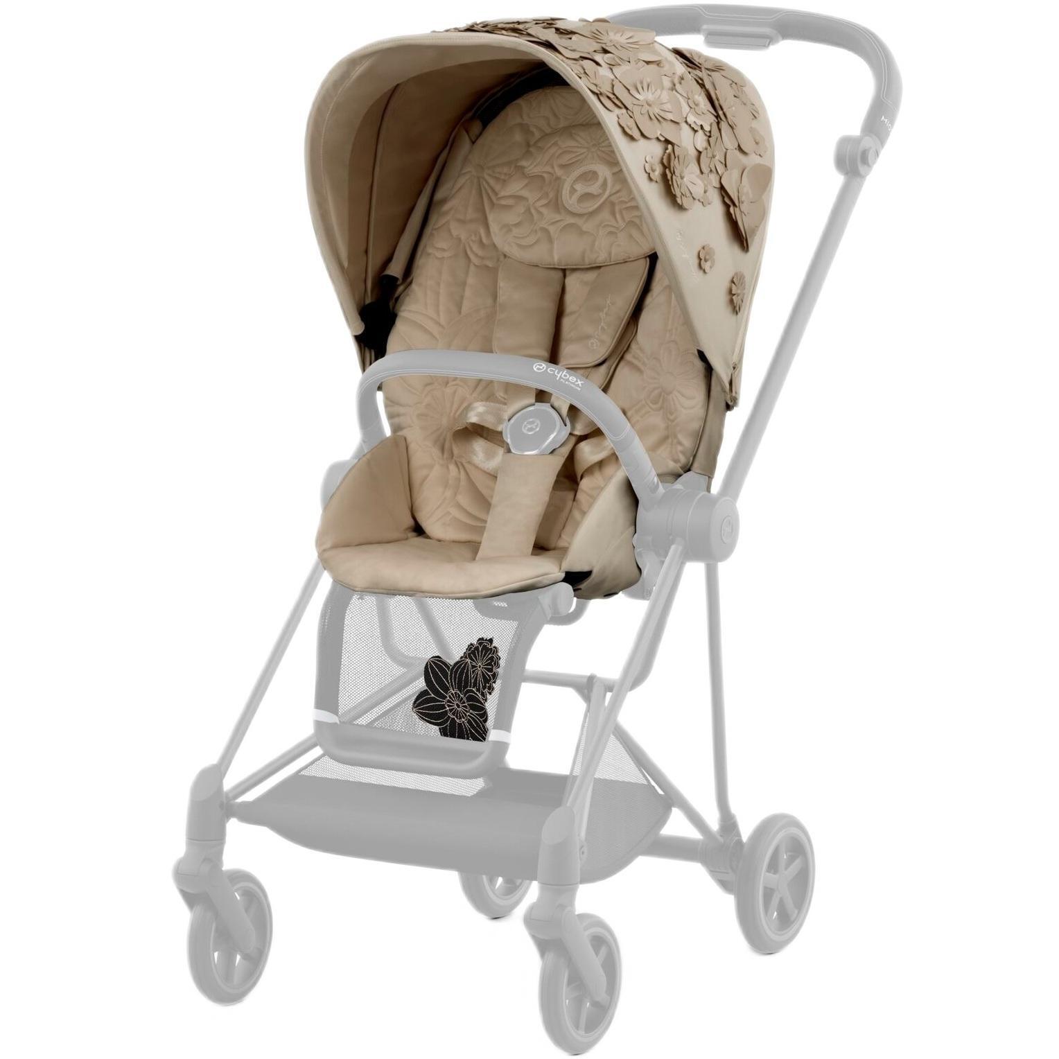 Чехол тканевый CYBEX Mios Simply Flowers для прогулочного блока бежевый (521002875) фото 1