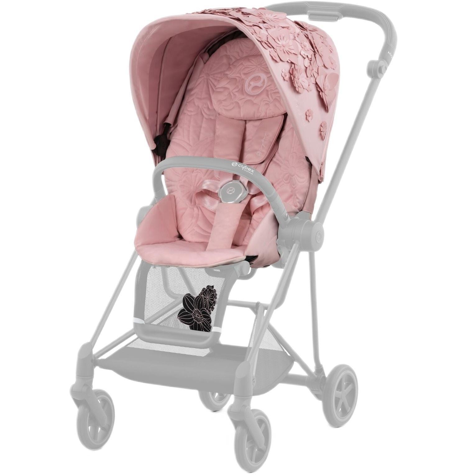 Чехол тканевый CYBEX Mios Simply Flowers для прогулочного блока светло-розовый (521002871) фото 1