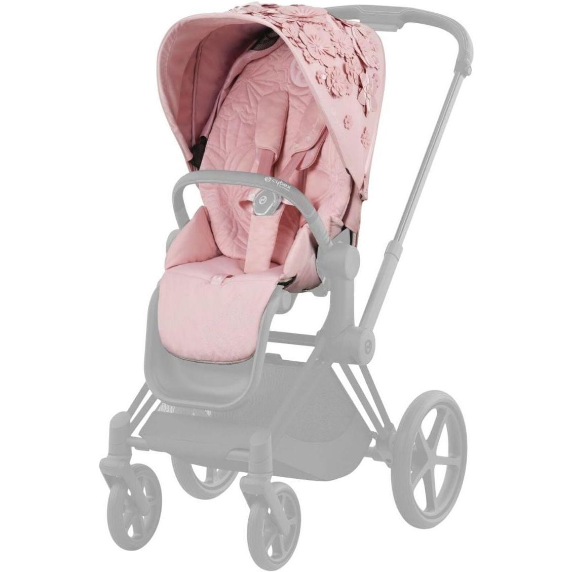 Чехол тканевый CYBEX Priam Simply Flowers для прогулочного блока цветочно-розовый (521002825) фото 1