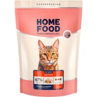 Сухий корм для активних дорослих котів HOME FOOD For active Курочка та креветка 1,6 кг