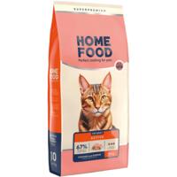 Сухий корм для активних дорослих котів HOME FOOD For active Курочка та креветка 10кг