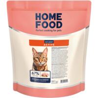 Сухий корм для активних дорослих котів HOME FOOD For active Курочка та креветка 200г