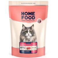 Сухий корм для дорослих стерилізованих котів HOME FOOD Індичка та ягоди для виведення шерсті зі шлунку 1,6кг