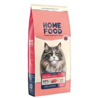 Сухий корм для дорослих стерилізованих котів HOME FOOD Індичка та ягоди для виведення шерсті зі шлунку 10кг