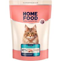 Сухой корм для взрослых стерилизованных котов HOME FOOD Кролик и клюква 1,6 кг