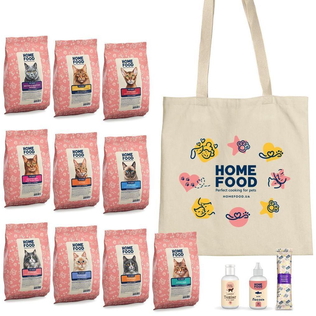 Дегустационный бокс для взрослых кошек HOME FOOD фото 