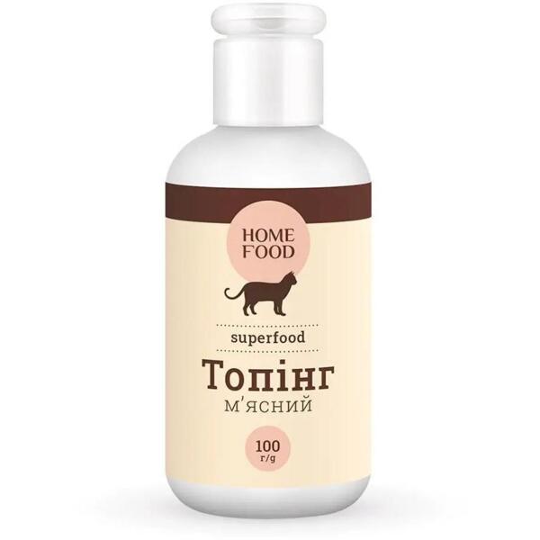 

Мясной топинг для кошек HOME FOOD 100г