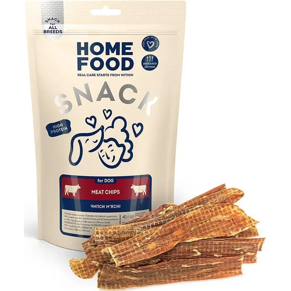 Ласощі для собак HOME FOOD м’ясні чіпси 40гфото