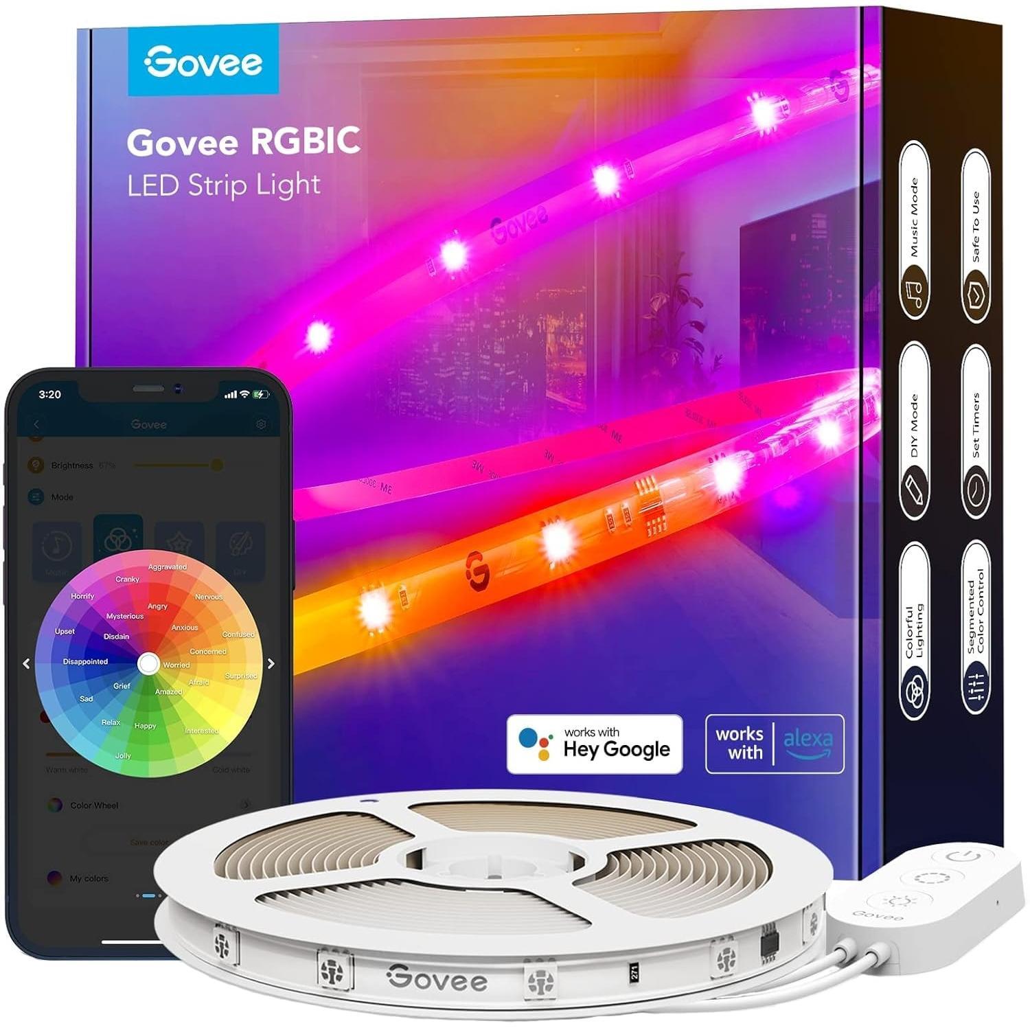 Лента светодиодная умная Govee H612A Strip Light S With Protective Coating, 5м, білий (H612ACD1) фото 1