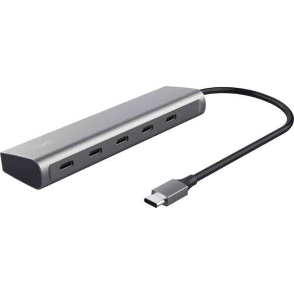 

USB-хаб Trust Halyx USB-C - 5xUSB-C Aluminium, Grey (25136_TRUST)