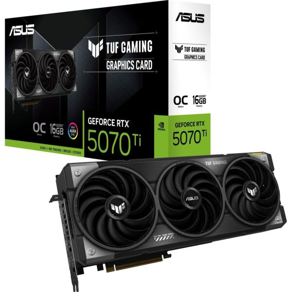 

Видеокарта ASUS TUF Gaming GeForce RTX 5070 Ti 16GB GDDR7 OC Edition (90YV0MD0-M0NA00)