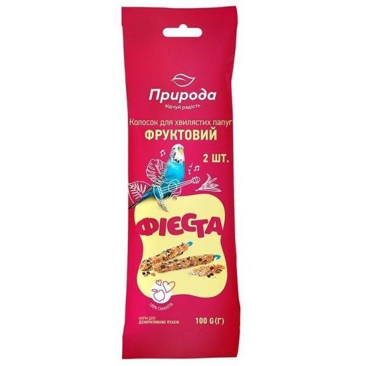 Лакомство для волнистых попугаев Природа Колосок Фиеста Фруктовый 100г фото 