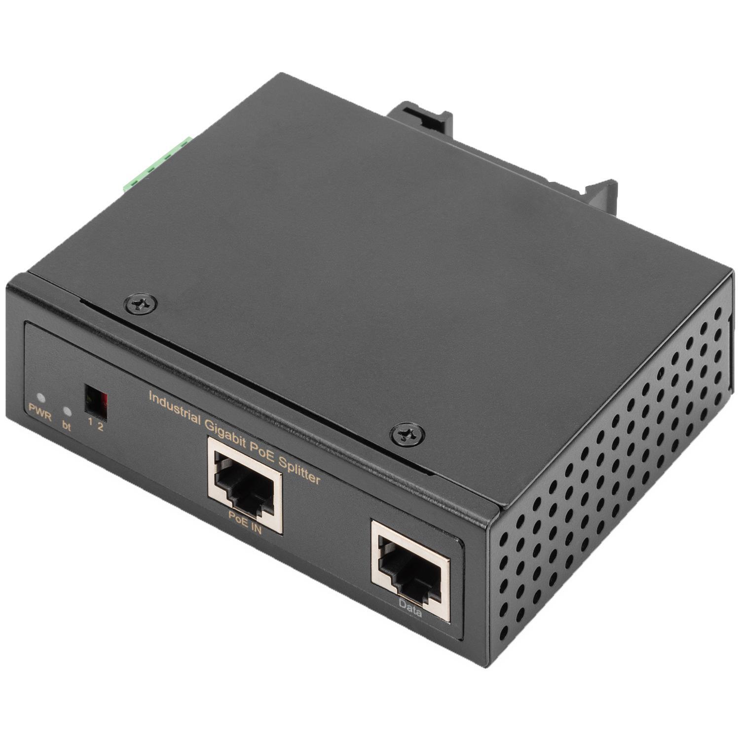 Розгалужувач DIGITUS Gigabit Ethernet PoE++ splitter Industrial 95W (DN-651111)фото1