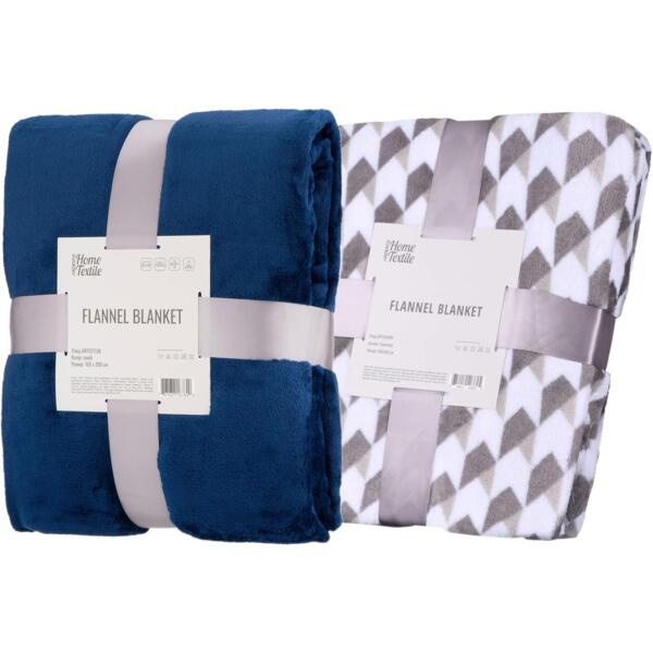 

Набор пледов Flannel 160х200см геометрия, синий (ART0104PB_ART0211SB)