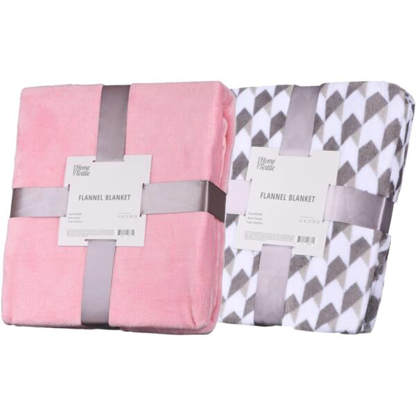 

Набор пледов Flannel 160х200см геометрия, розовый (ART0104PB_ART0208SB)