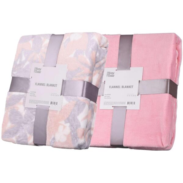 

Набор пледов Flannel 200х220см розовый, 160х200см, флора (ART0208SB_ART0106PB)