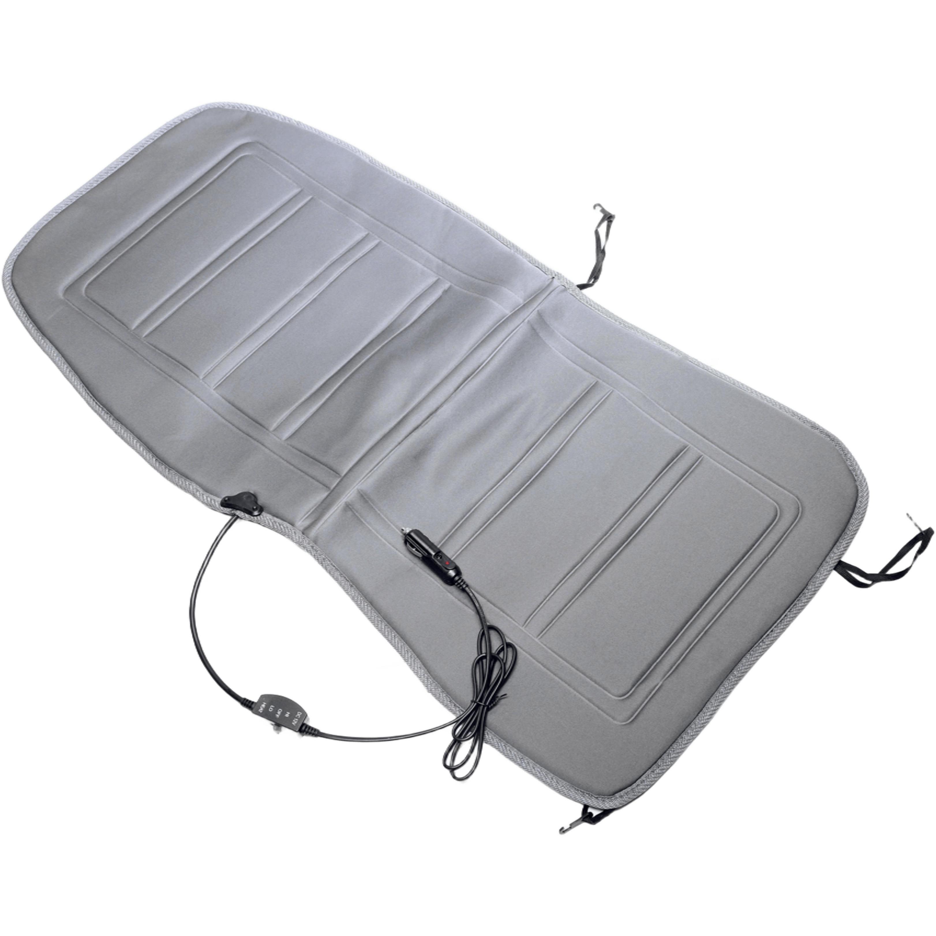 Накидка на сиденье Дорожная карта с подогревом 12В серая низкая (DK-514GR) фото 1