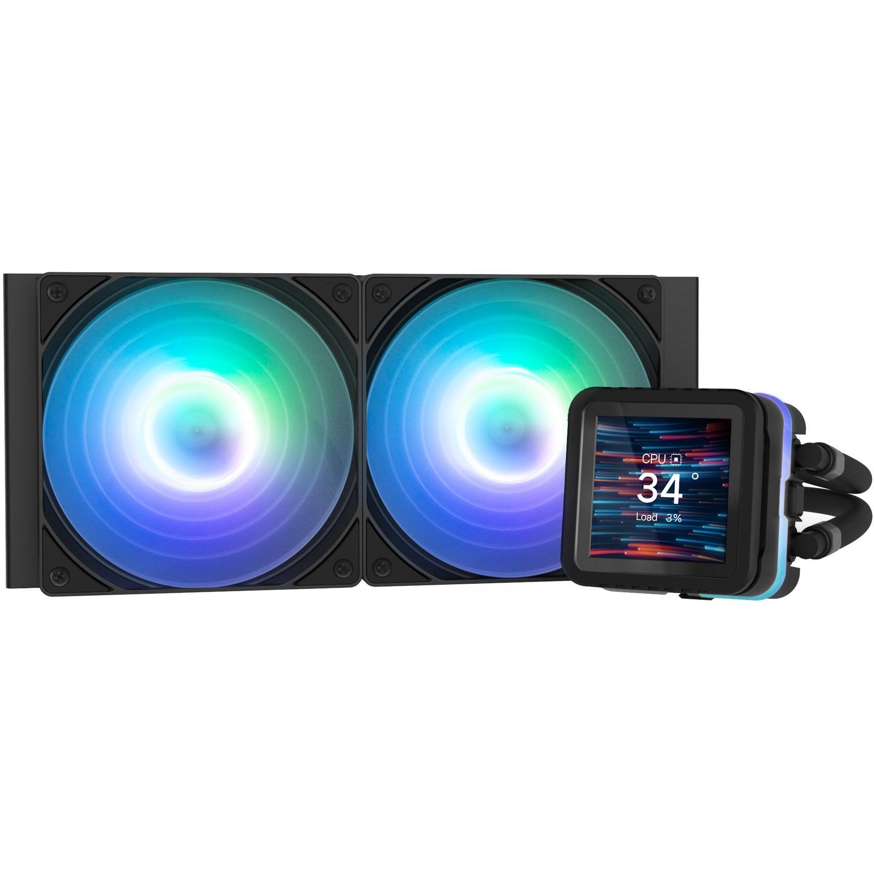 Система рідинного охолодження ZALMAN Alpha 2DS A24 ARGB Black (ALPHA2DSA24BLACK)фото1