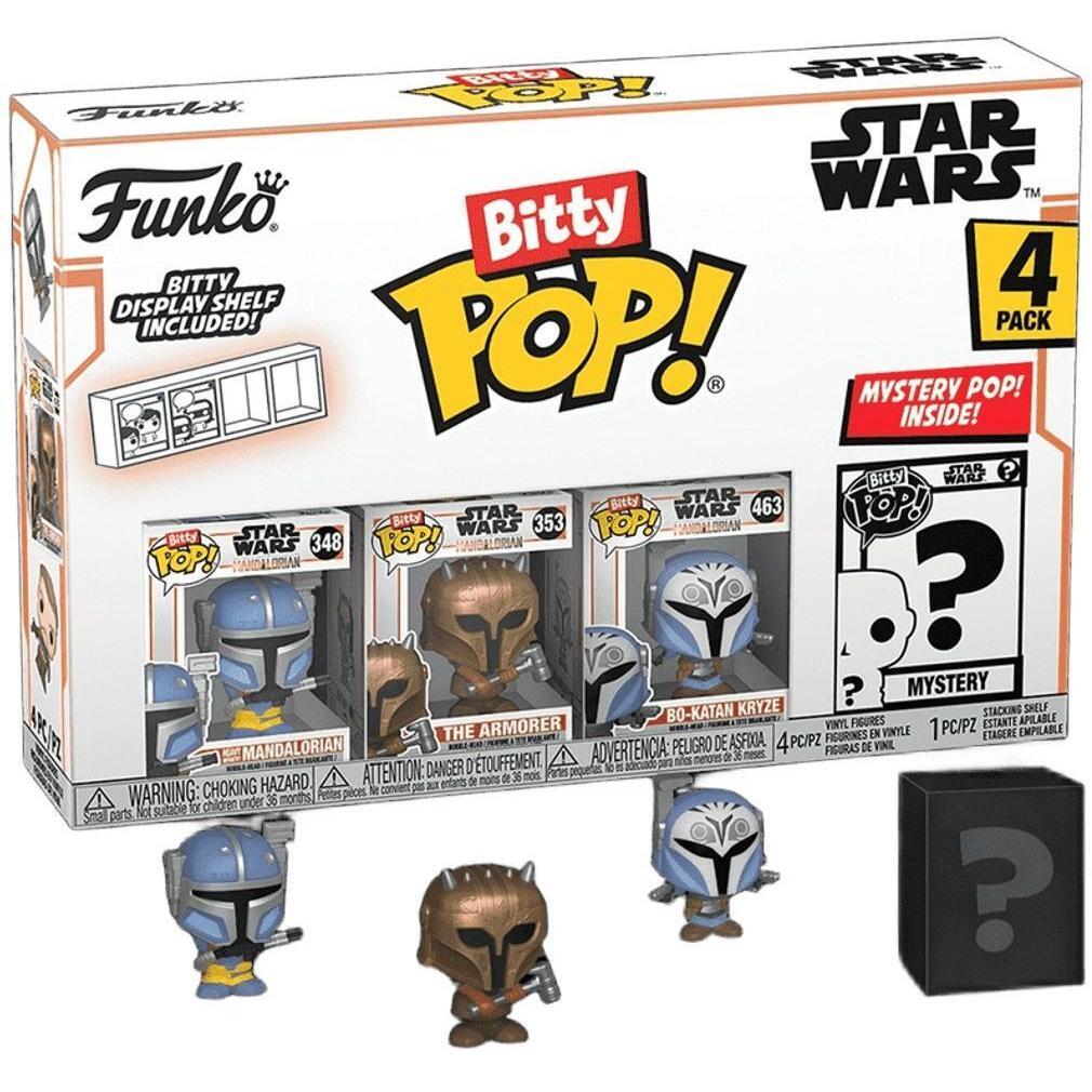 Колекційна фігурка Funko POP (Bitty): Star Wars - Heavy Mandalorian 4pk (889698754514)фото1