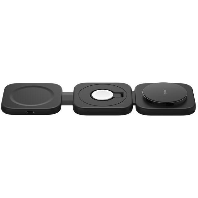 Беспроводное зарядное устройство Belkin 3in1 Travel Pad iPhone/Watch/AirPods, Black (WIZ024VFBK) фото 1