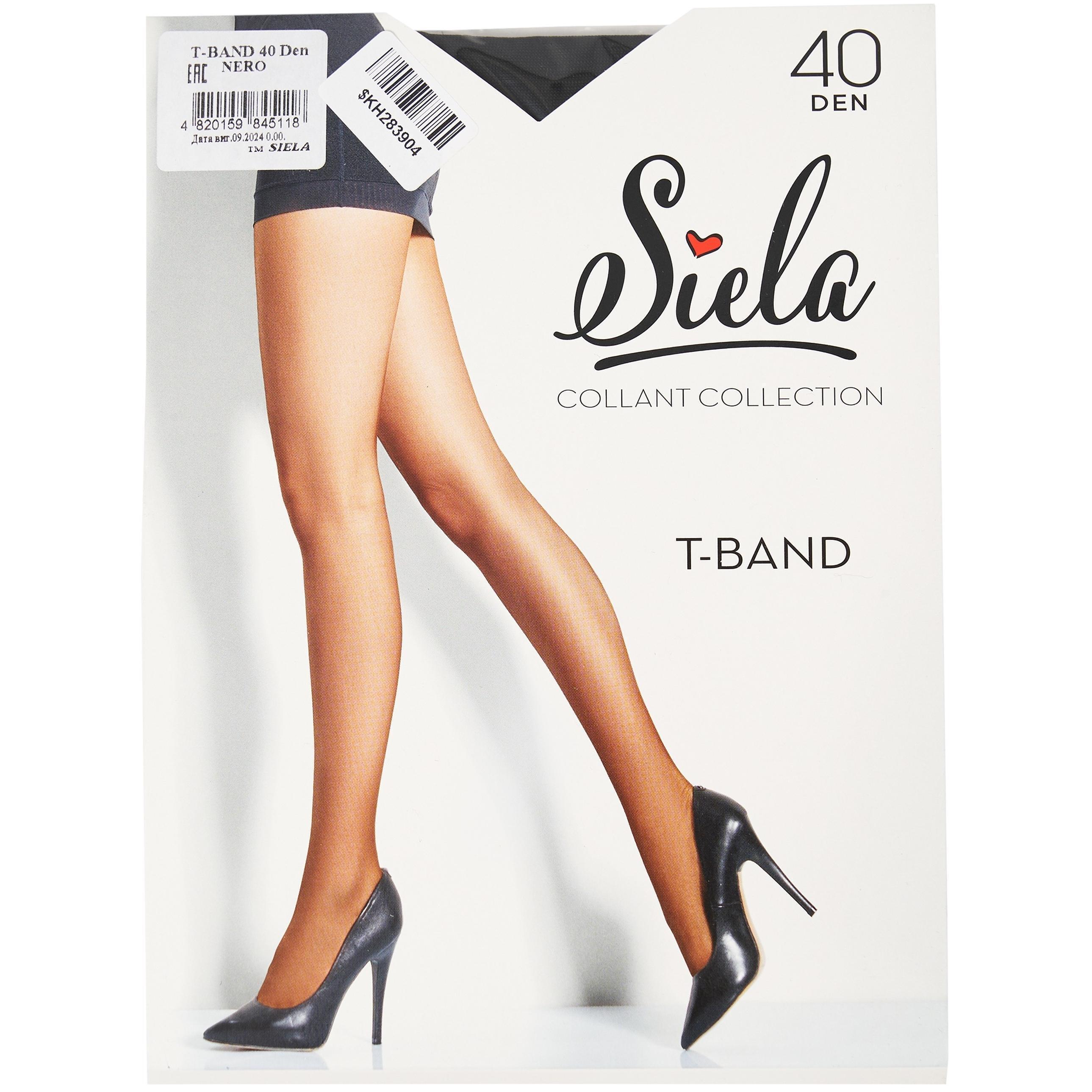 Колготи жіночі Siela T-Band 40 Den 4 р чорніфото1