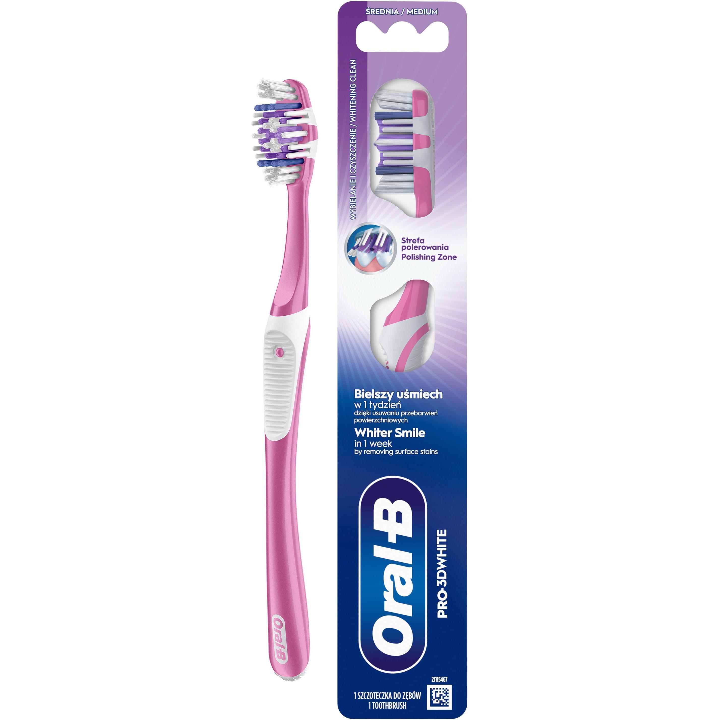 Зубная щетка ORAL-B 3D White отбеливание 42 cредняя 1шт фото 1