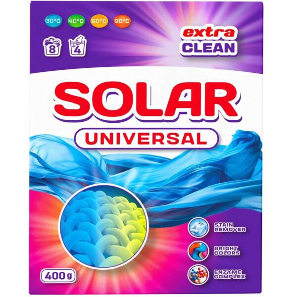 Стиральный порошок Solar Universal для ручной и автоматической стирки 400 г