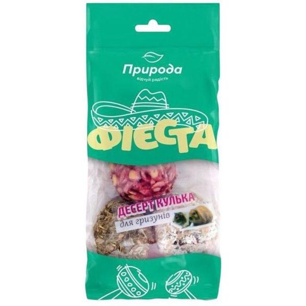

Лакомство для грызунов Природа Шарики-десерт Фиеста 3шт 70г