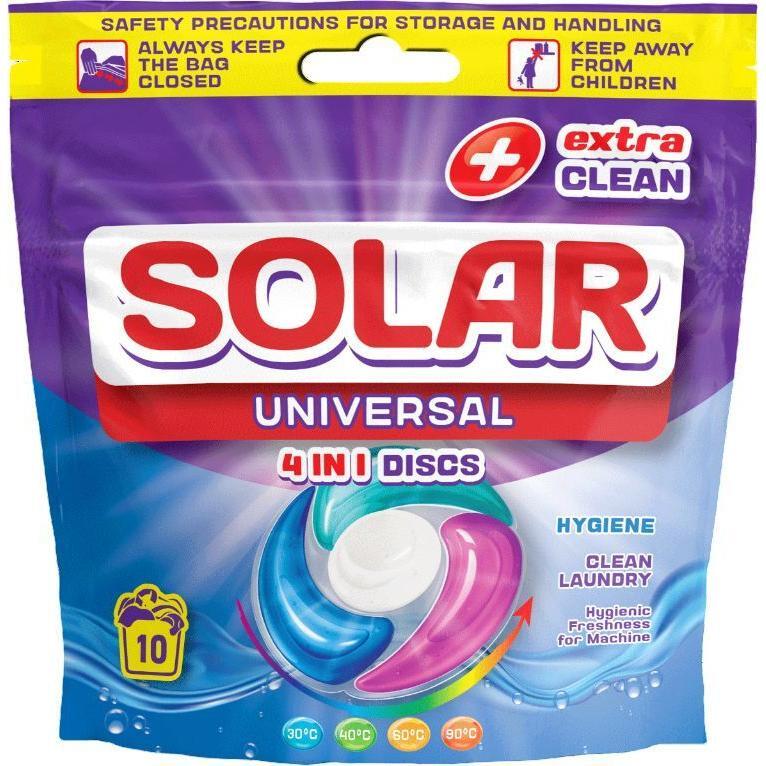 Диски для стирки Solar Universal 4-in-1 Extra Clean 10 шт фото