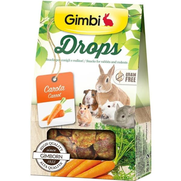 

Лакомство для грызунов GimBi дропсы с морковью 50г