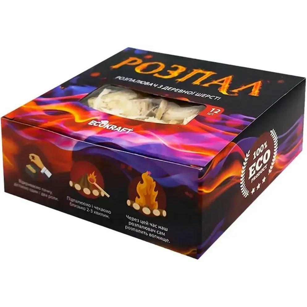 Розпалювач з деревної шерсті Ecokraft 12шт.фото1