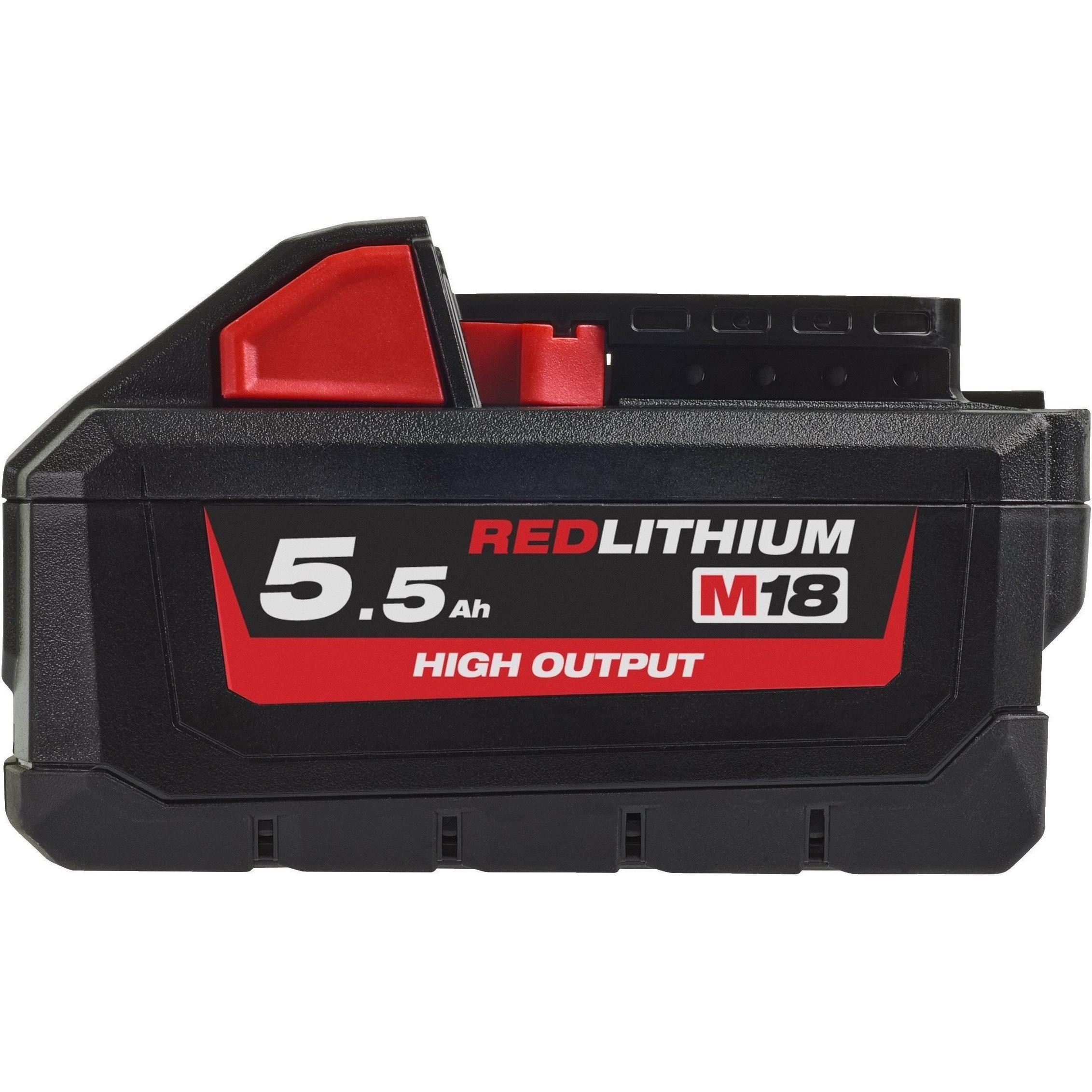 Аккумулятор Milwaukee Redlithium M18 High Output 18В, 5.5Ач (4932464712) фото 1