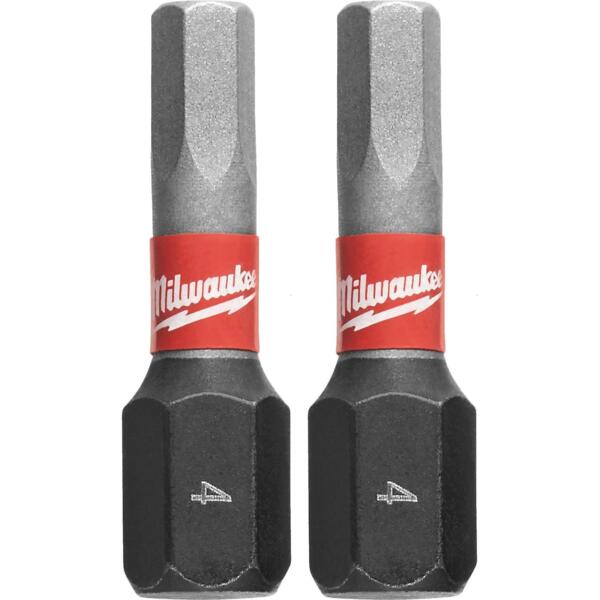 Набор бит Milwaukee Shockwave Hex4х25мм, 2шт (4932430895)
