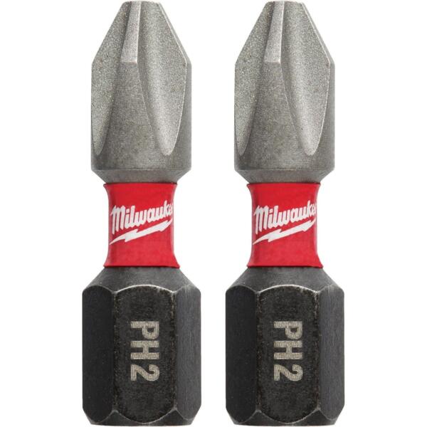 Набор бит Milwaukee Shockwave PH2х25мм, 2шт (4932430852)