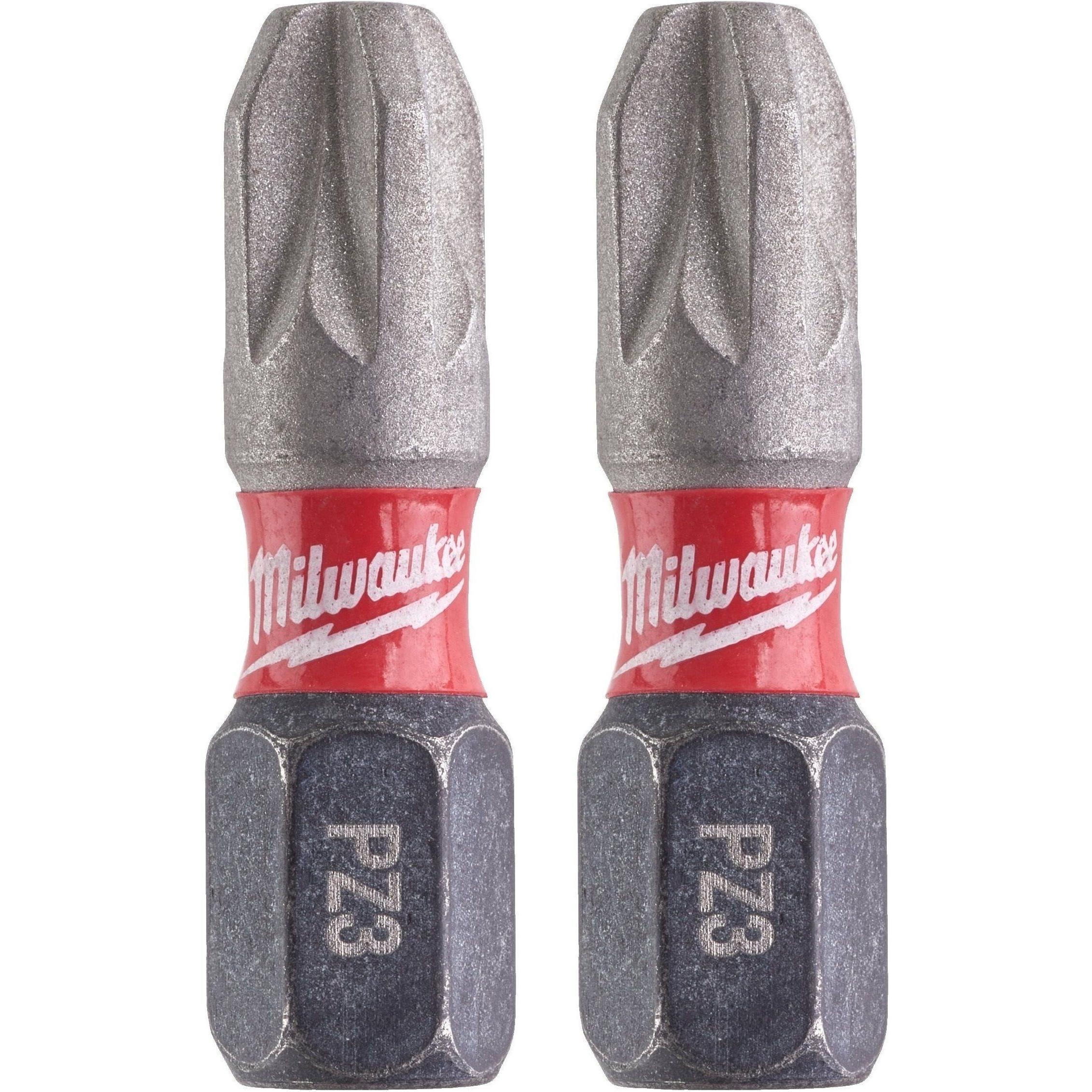 Набір біт Milwaukee Shockwave PZ3х25мм, 2шт (4932430868)фото1