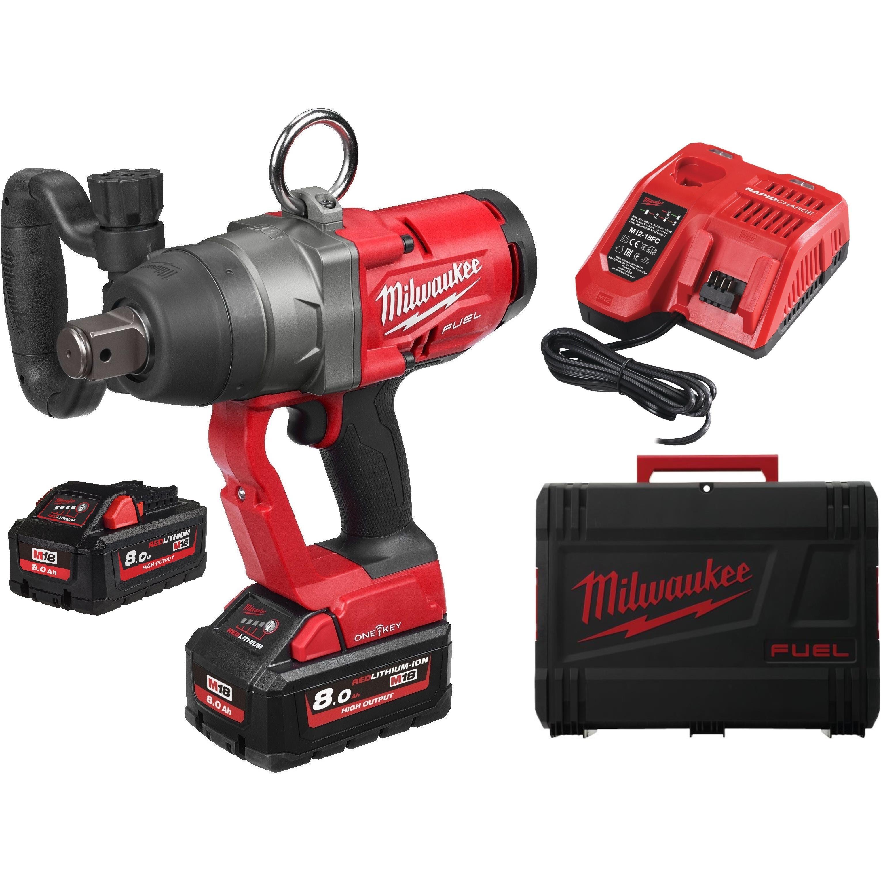 Гайковерт ударний акумуляторний Milwaukee M18 18В АКБ 2х8Аг (4933459733)фото1