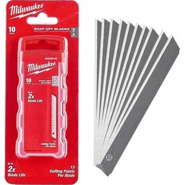 Лезвие сегментированное Milwaukee, 9мм, 10шт (4932480106) фото 1