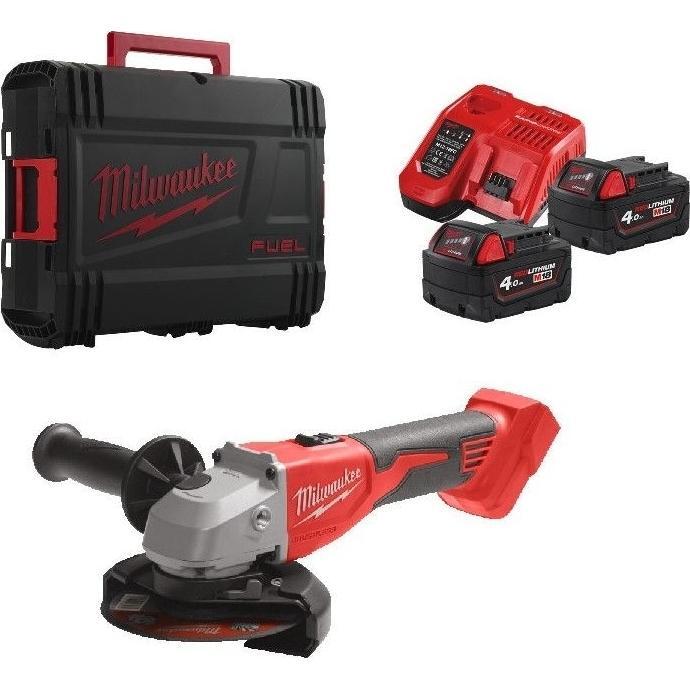 Шліфмашина кутова акумуляторна Milwaukee M18 BLSAG125X-402X 125мм 18В 2x4Ач (4933492644)фото1