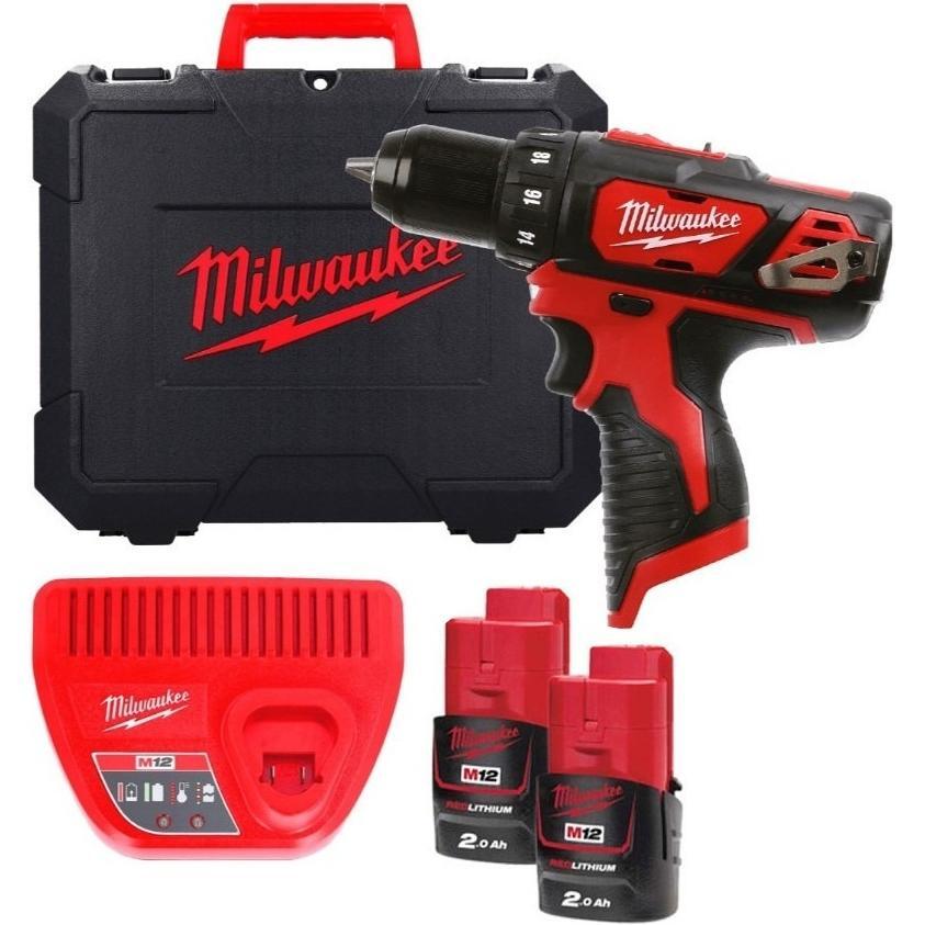 Шуруповерт-дрель аккумуляторная Milwaukee M12 BDD-202C 12В 2х2Ач (4933441915) фото