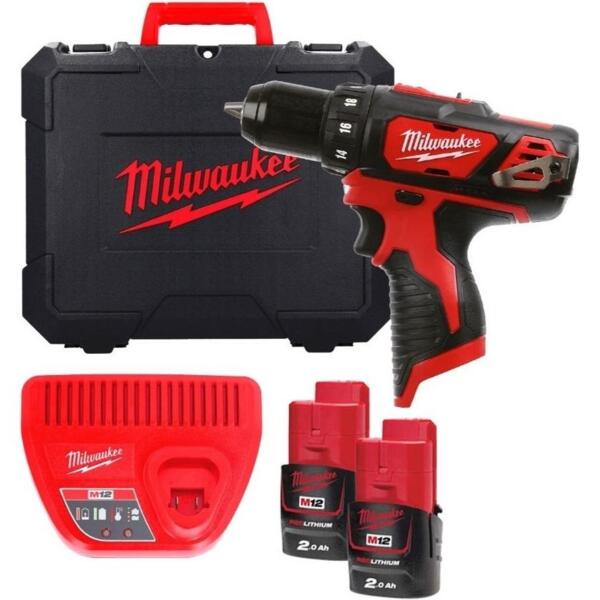 

Шуруповерт-дрель аккумуляторная Milwaukee M12 BDD-202C 12В 2х2Ач (4933441915)