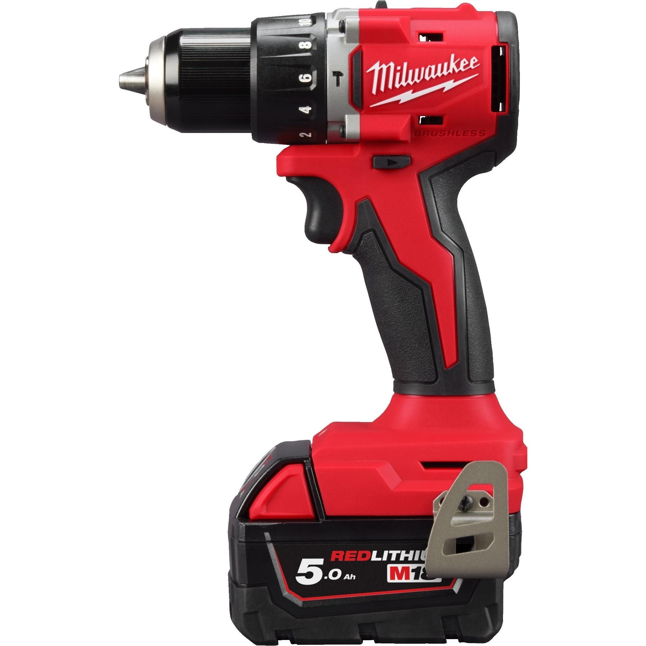 Шуруповерт-дриль акумуляторний Milwaukee M18 BLPDRC-502C 18В 2х5Ач (4933492826)фото1