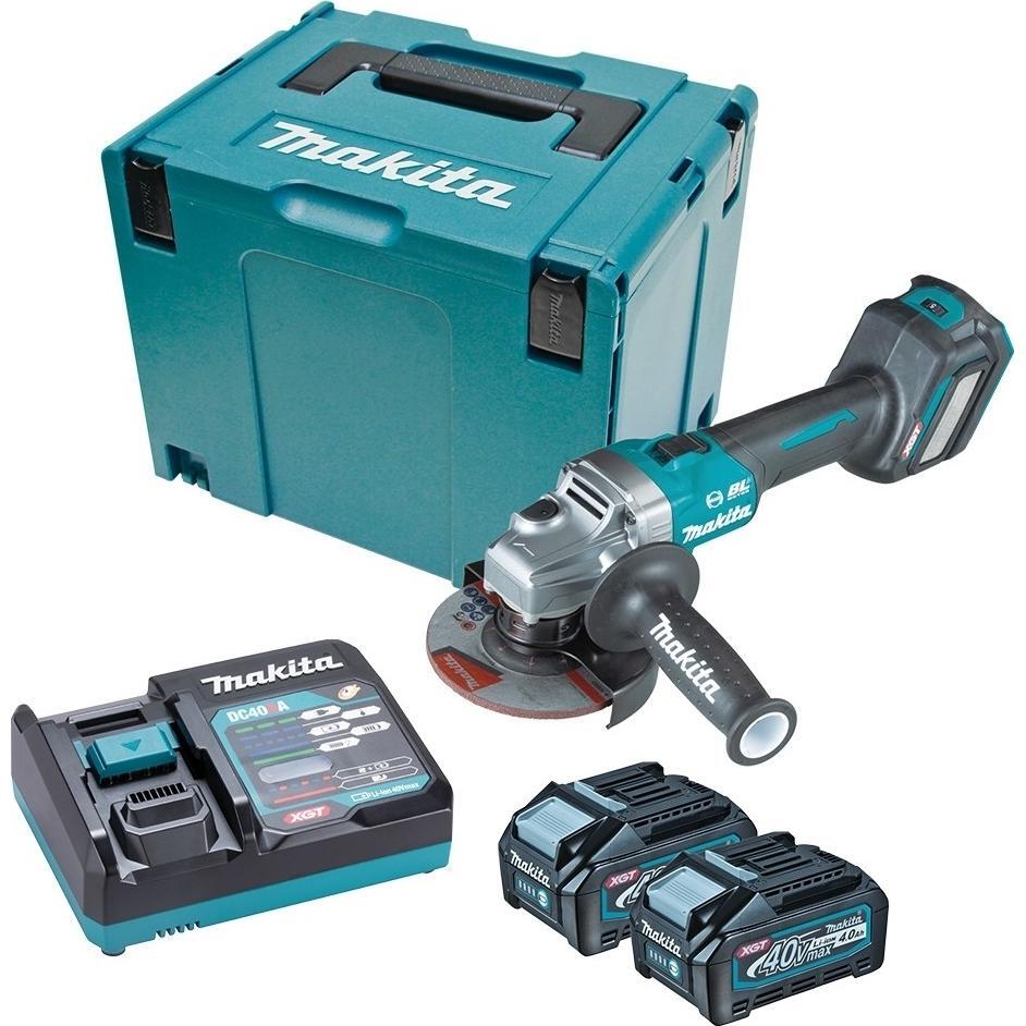Шлифмашина угловая аккумуляторная Makita XXGT 40 V MAX GA023GM201, 125мм, 36В 2х4Ач (GA023GM201) фото 1
